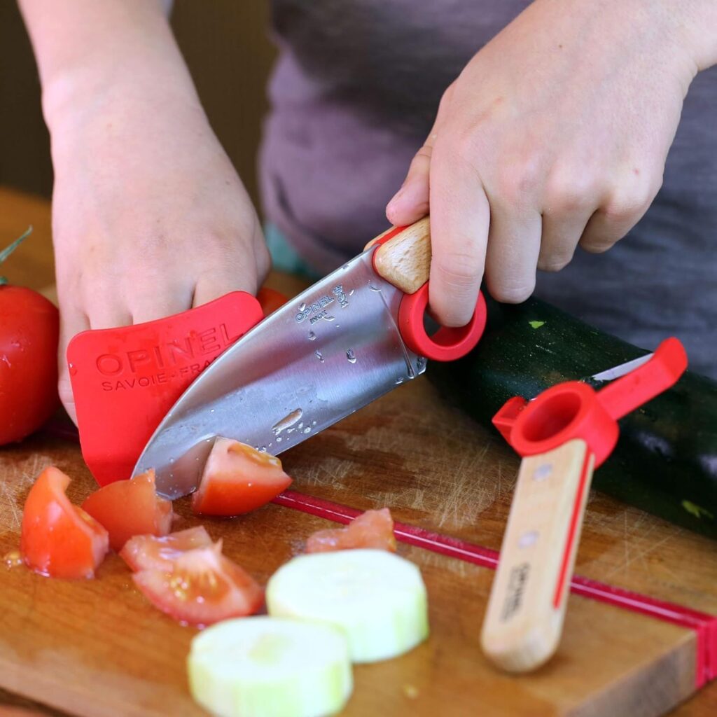 Opinel Le Petit Chef Kindermesser Set mit Fingerschutz für sicheres Kochen
